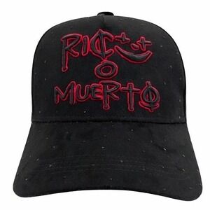 Rico O Muerto (ONLY 500‎ HATS MADE)Rhinestone 5 Panel Suede Bill Baseball Cap